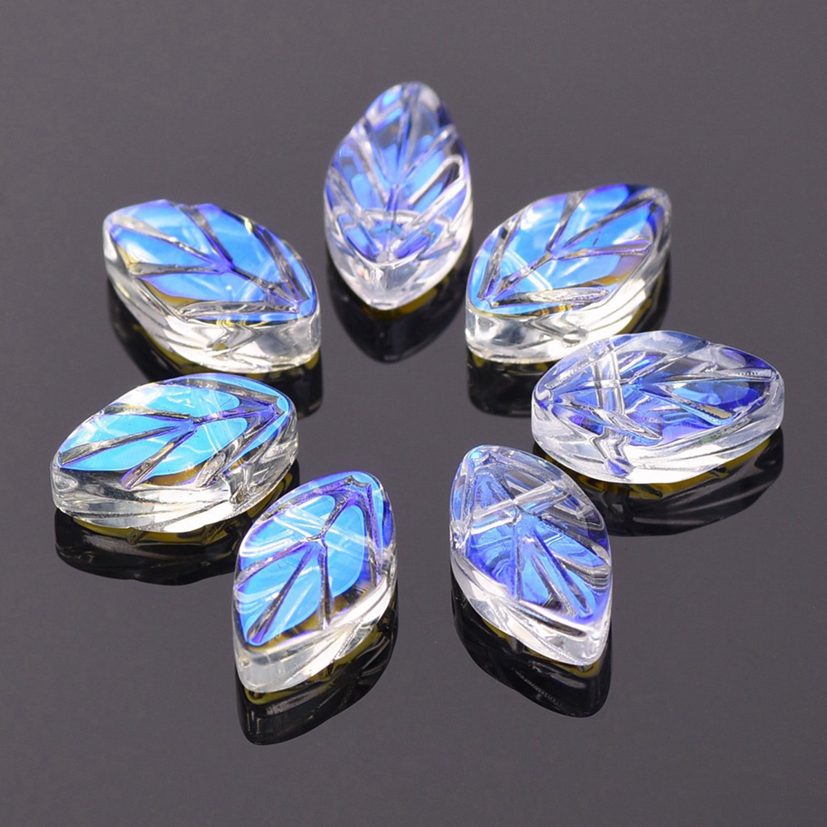 Jewelry Making Drill - 20 Stuks 11X7Mm Ovale Bladvorm Kristal